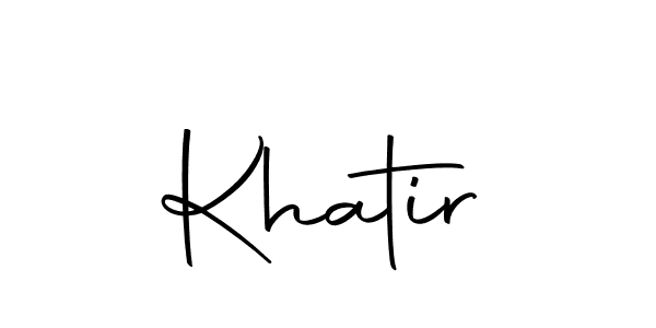 Make a beautiful signature design for name Khatir. With this signature (Autography-DOLnW) style, you can create a handwritten signature for free. Khatir signature style 10 images and pictures png