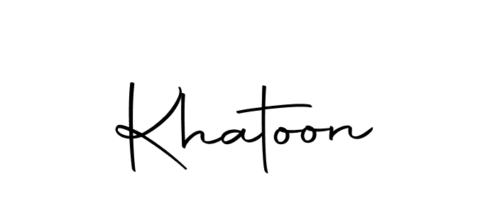 Design your own signature with our free online signature maker. With this signature software, you can create a handwritten (Autography-DOLnW) signature for name Khatoon. Khatoon signature style 10 images and pictures png