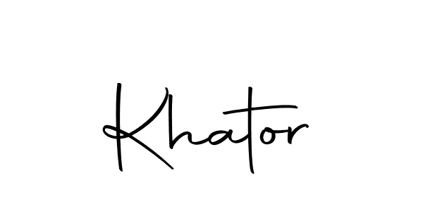 Use a signature maker to create a handwritten signature online. With this signature software, you can design (Autography-DOLnW) your own signature for name Khator. Khator signature style 10 images and pictures png