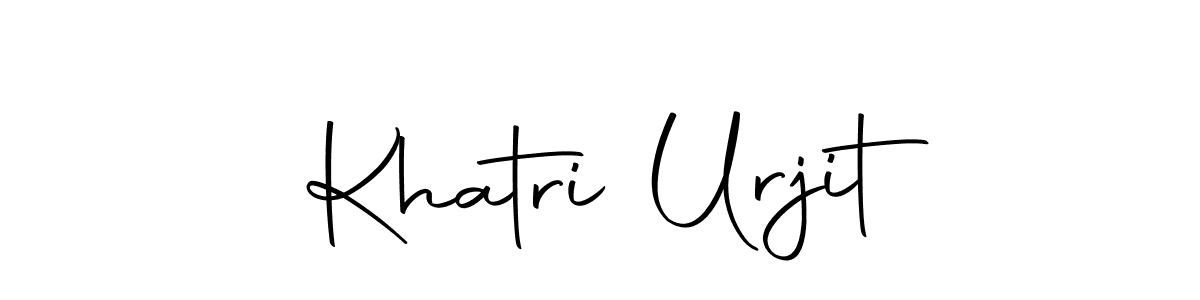 Design your own signature with our free online signature maker. With this signature software, you can create a handwritten (Autography-DOLnW) signature for name Khatri Urjit. Khatri Urjit signature style 10 images and pictures png