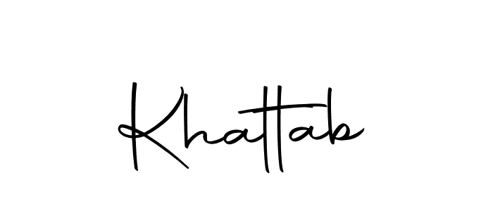 Make a beautiful signature design for name Khattab. Use this online signature maker to create a handwritten signature for free. Khattab signature style 10 images and pictures png