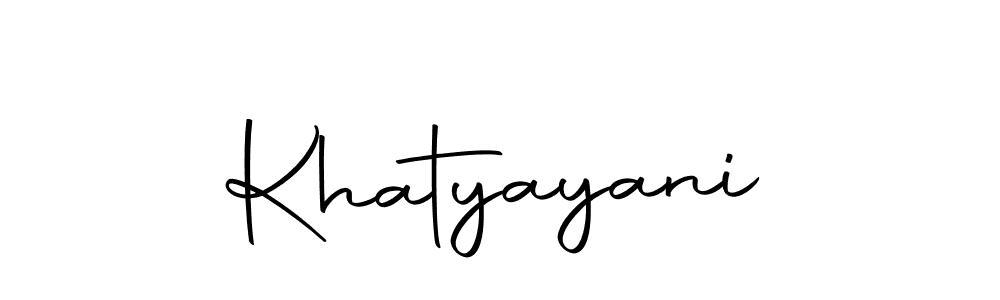 Create a beautiful signature design for name Khatyayani. With this signature (Autography-DOLnW) fonts, you can make a handwritten signature for free. Khatyayani signature style 10 images and pictures png