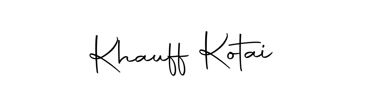 The best way (Autography-DOLnW) to make a short signature is to pick only two or three words in your name. The name Khauff Kotai include a total of six letters. For converting this name. Khauff Kotai signature style 10 images and pictures png