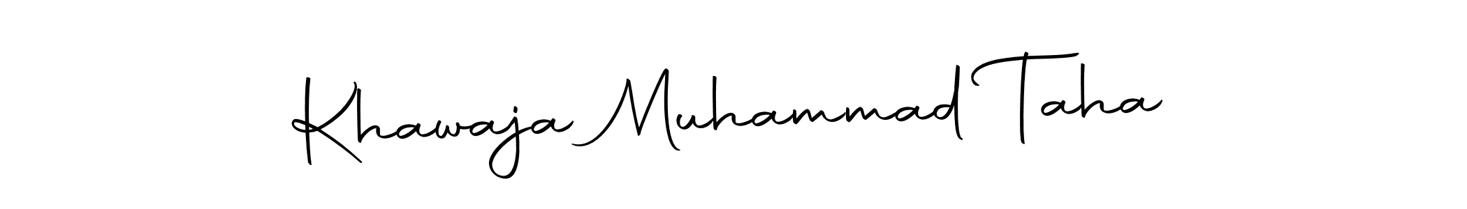 The best way (Autography-DOLnW) to make a short signature is to pick only two or three words in your name. The name Khawaja Muhammad Taha include a total of six letters. For converting this name. Khawaja Muhammad Taha signature style 10 images and pictures png