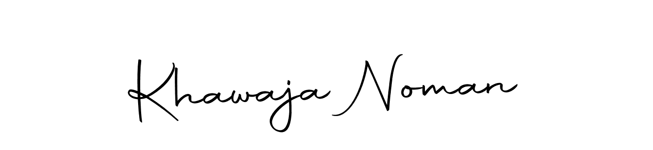 How to make Khawaja Noman name signature. Use Autography-DOLnW style for creating short signs online. This is the latest handwritten sign. Khawaja Noman signature style 10 images and pictures png