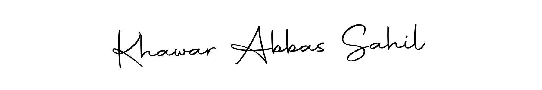 Make a beautiful signature design for name Khawar Abbas Sahil. Use this online signature maker to create a handwritten signature for free. Khawar Abbas Sahil signature style 10 images and pictures png