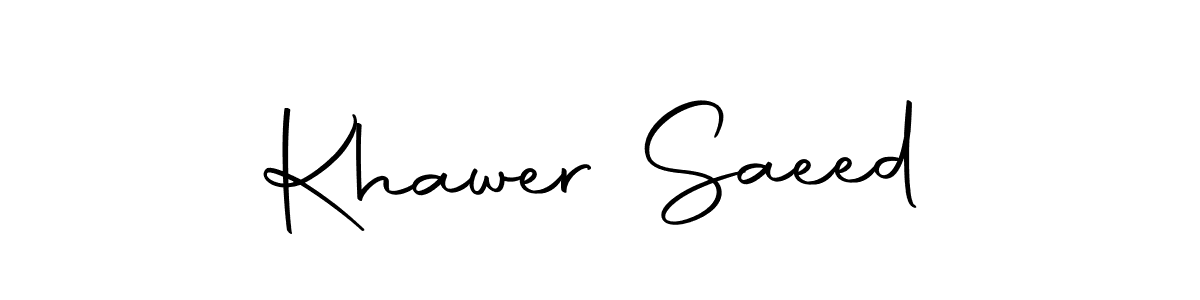 Also we have Khawer Saeed name is the best signature style. Create professional handwritten signature collection using Autography-DOLnW autograph style. Khawer Saeed signature style 10 images and pictures png
