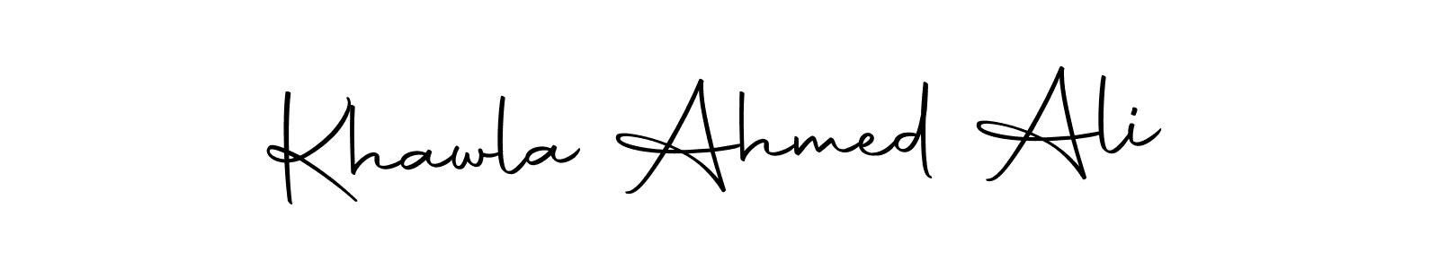 Make a beautiful signature design for name Khawla Ahmed Ali. Use this online signature maker to create a handwritten signature for free. Khawla Ahmed Ali signature style 10 images and pictures png