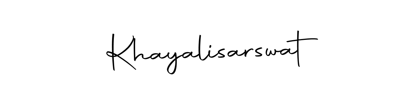How to make Khayalisarswat name signature. Use Autography-DOLnW style for creating short signs online. This is the latest handwritten sign. Khayalisarswat signature style 10 images and pictures png