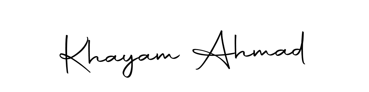 You should practise on your own different ways (Autography-DOLnW) to write your name (Khayam Ahmad) in signature. don't let someone else do it for you. Khayam Ahmad signature style 10 images and pictures png