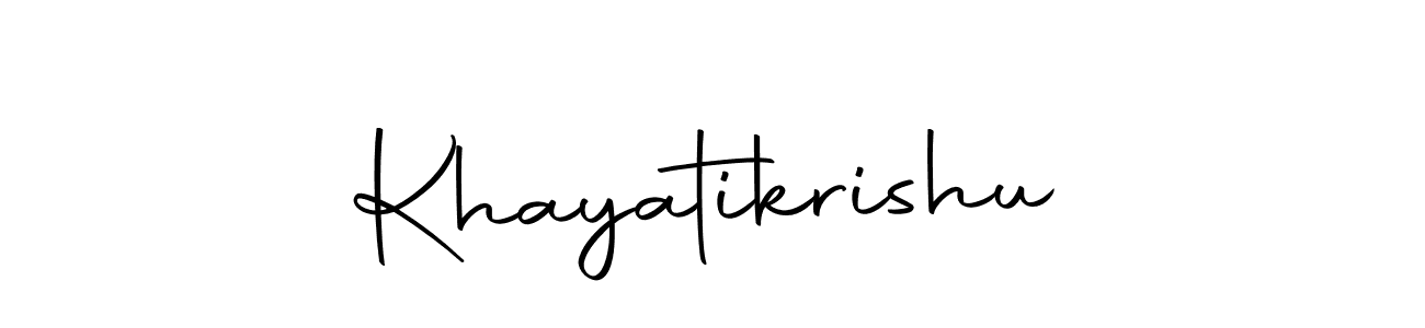 Similarly Autography-DOLnW is the best handwritten signature design. Signature creator online .You can use it as an online autograph creator for name Khayatikrishu. Khayatikrishu signature style 10 images and pictures png