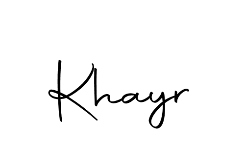 Create a beautiful signature design for name Khayr. With this signature (Autography-DOLnW) fonts, you can make a handwritten signature for free. Khayr signature style 10 images and pictures png