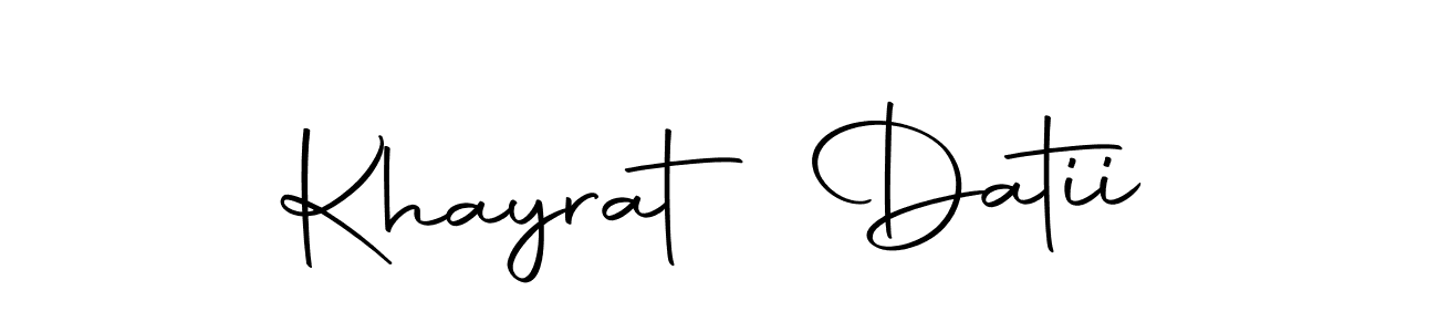 This is the best signature style for the Khayrat Datii name. Also you like these signature font (Autography-DOLnW). Mix name signature. Khayrat Datii signature style 10 images and pictures png