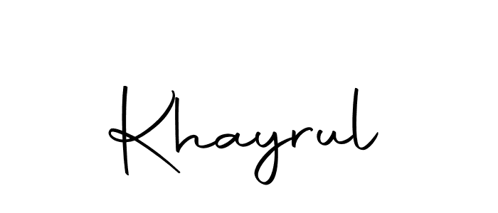 Make a beautiful signature design for name Khayrul. With this signature (Autography-DOLnW) style, you can create a handwritten signature for free. Khayrul signature style 10 images and pictures png