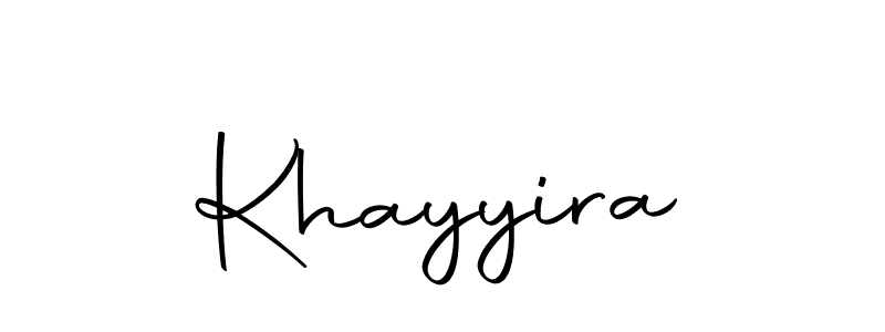 Create a beautiful signature design for name Khayyira. With this signature (Autography-DOLnW) fonts, you can make a handwritten signature for free. Khayyira signature style 10 images and pictures png