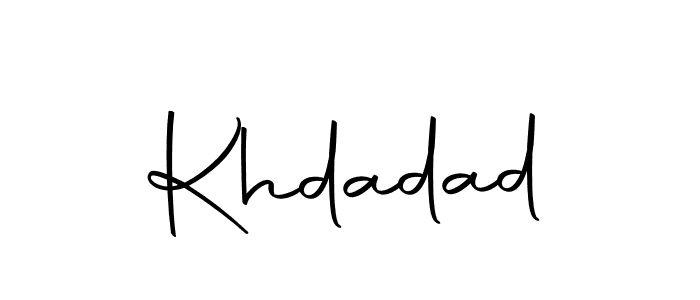 Design your own signature with our free online signature maker. With this signature software, you can create a handwritten (Autography-DOLnW) signature for name Khdadad. Khdadad signature style 10 images and pictures png