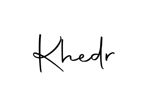 Create a beautiful signature design for name Khedr. With this signature (Autography-DOLnW) fonts, you can make a handwritten signature for free. Khedr signature style 10 images and pictures png