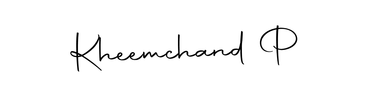 Make a beautiful signature design for name Kheemchand P. Use this online signature maker to create a handwritten signature for free. Kheemchand P signature style 10 images and pictures png