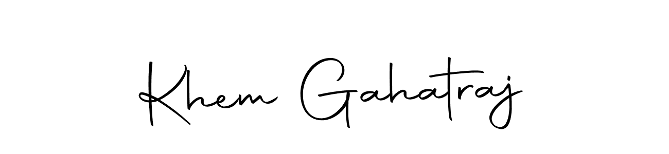 You should practise on your own different ways (Autography-DOLnW) to write your name (Khem Gahatraj) in signature. don't let someone else do it for you. Khem Gahatraj signature style 10 images and pictures png