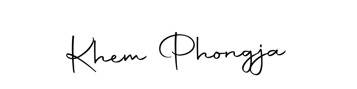 How to make Khem Phongja name signature. Use Autography-DOLnW style for creating short signs online. This is the latest handwritten sign. Khem Phongja signature style 10 images and pictures png