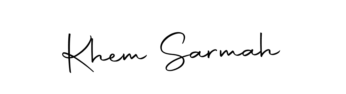 You can use this online signature creator to create a handwritten signature for the name Khem Sarmah. This is the best online autograph maker. Khem Sarmah signature style 10 images and pictures png