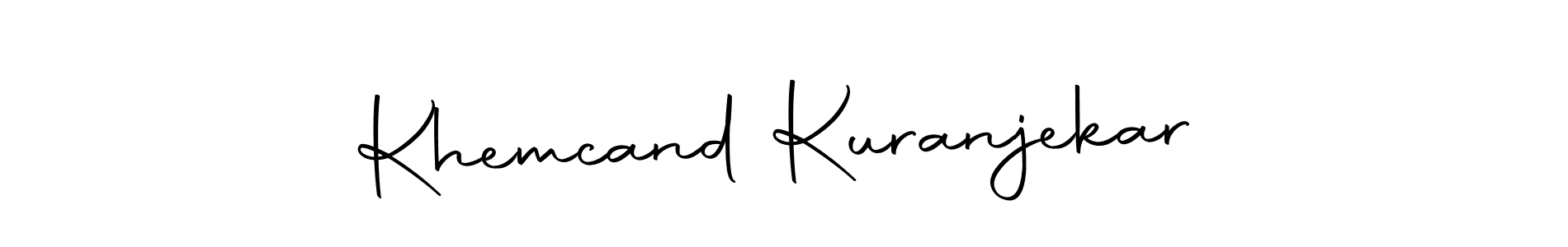 The best way (Autography-DOLnW) to make a short signature is to pick only two or three words in your name. The name Khemcand Kuranjekar include a total of six letters. For converting this name. Khemcand Kuranjekar signature style 10 images and pictures png