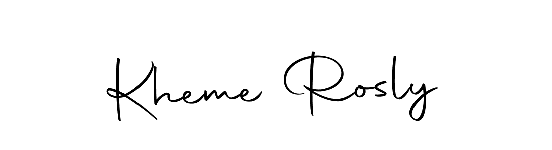 Create a beautiful signature design for name Kheme Rosly. With this signature (Autography-DOLnW) fonts, you can make a handwritten signature for free. Kheme Rosly signature style 10 images and pictures png
