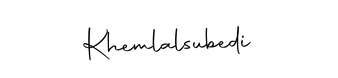 Create a beautiful signature design for name Khemlalsubedi. With this signature (Autography-DOLnW) fonts, you can make a handwritten signature for free. Khemlalsubedi signature style 10 images and pictures png