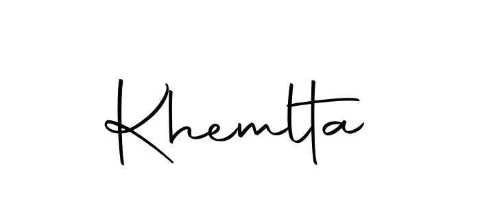 You should practise on your own different ways (Autography-DOLnW) to write your name (Khemlta) in signature. don't let someone else do it for you. Khemlta signature style 10 images and pictures png