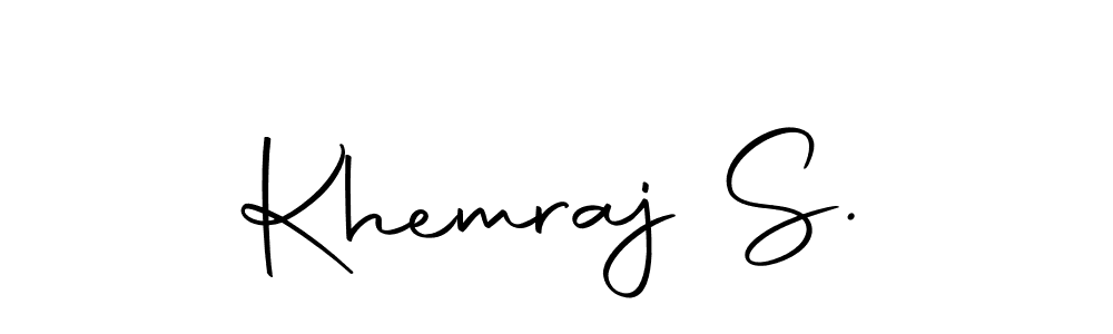 Use a signature maker to create a handwritten signature online. With this signature software, you can design (Autography-DOLnW) your own signature for name Khemraj S.. Khemraj S. signature style 10 images and pictures png