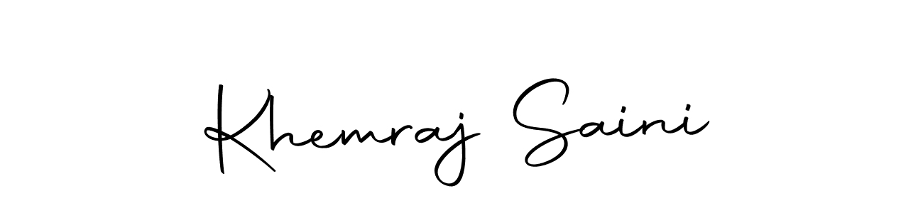 How to make Khemraj Saini name signature. Use Autography-DOLnW style for creating short signs online. This is the latest handwritten sign. Khemraj Saini signature style 10 images and pictures png