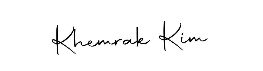 Also we have Khemrak Kim name is the best signature style. Create professional handwritten signature collection using Autography-DOLnW autograph style. Khemrak Kim signature style 10 images and pictures png