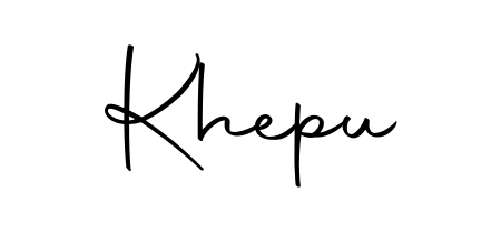 A sleek calligraphic signature for name Khepu utilizing Autography-DOLnW styling. Great for adding personal signatures to photos and art. Khepu signature style 10 images and pictures png