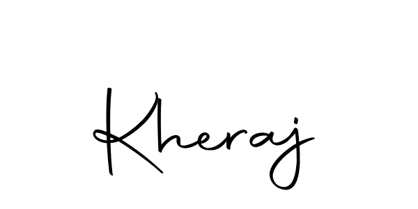 Use a signature maker to create a handwritten signature online. With this signature software, you can design (Autography-DOLnW) your own signature for name Kheraj. Kheraj signature style 10 images and pictures png