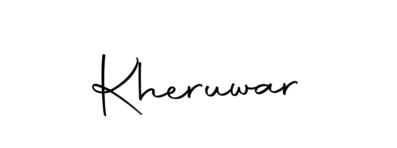 How to make Kheruwar name signature. Use Autography-DOLnW style for creating short signs online. This is the latest handwritten sign. Kheruwar signature style 10 images and pictures png