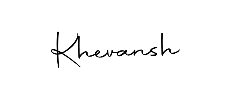 Design your own signature with our free online signature maker. With this signature software, you can create a handwritten (Autography-DOLnW) signature for name Khevansh. Khevansh signature style 10 images and pictures png