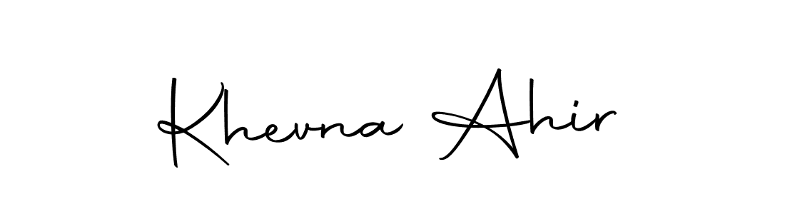 Here are the top 10 professional signature styles for the name Khevna Ahir. These are the best autograph styles you can use for your name. Khevna Ahir signature style 10 images and pictures png