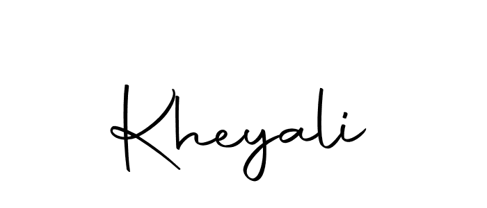 Use a signature maker to create a handwritten signature online. With this signature software, you can design (Autography-DOLnW) your own signature for name Kheyali. Kheyali signature style 10 images and pictures png