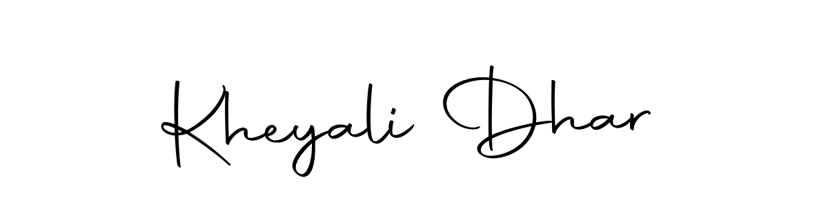 Make a beautiful signature design for name Kheyali Dhar. Use this online signature maker to create a handwritten signature for free. Kheyali Dhar signature style 10 images and pictures png