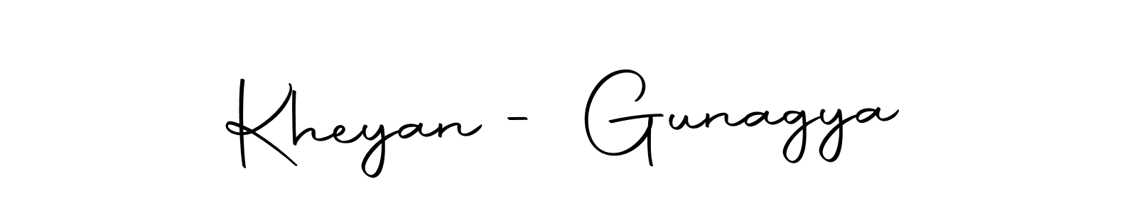 Use a signature maker to create a handwritten signature online. With this signature software, you can design (Autography-DOLnW) your own signature for name Kheyan - Gunagya. Kheyan - Gunagya signature style 10 images and pictures png