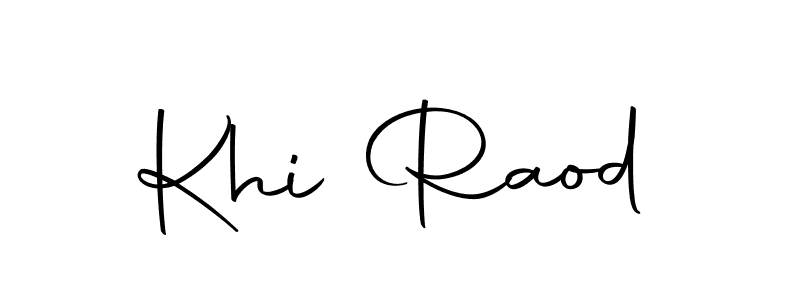Create a beautiful signature design for name Khi Raod. With this signature (Autography-DOLnW) fonts, you can make a handwritten signature for free. Khi Raod signature style 10 images and pictures png