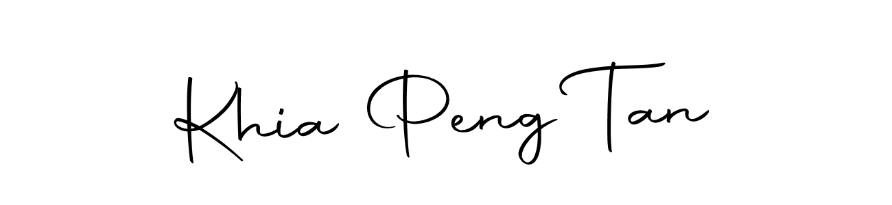You should practise on your own different ways (Autography-DOLnW) to write your name (Khia Peng Tan) in signature. don't let someone else do it for you. Khia Peng Tan signature style 10 images and pictures png