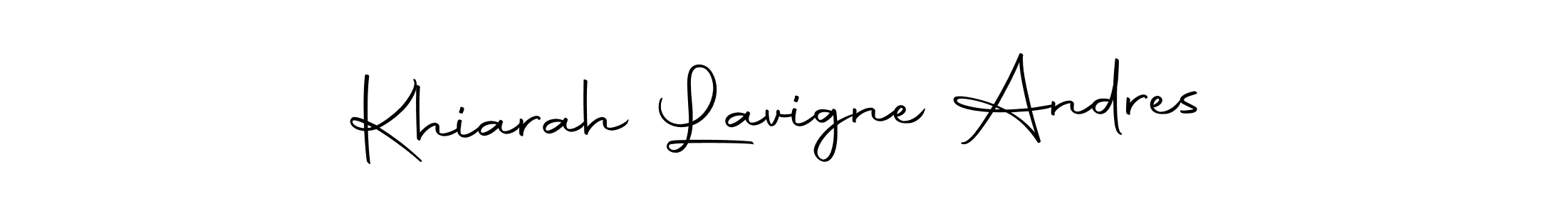 Here are the top 10 professional signature styles for the name Khiarah Lavigne Andres. These are the best autograph styles you can use for your name. Khiarah Lavigne Andres signature style 10 images and pictures png