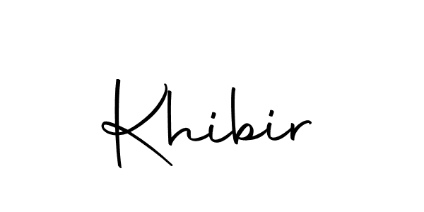 Design your own signature with our free online signature maker. With this signature software, you can create a handwritten (Autography-DOLnW) signature for name Khibir. Khibir signature style 10 images and pictures png
