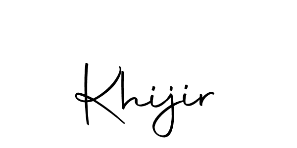 Also we have Khijir name is the best signature style. Create professional handwritten signature collection using Autography-DOLnW autograph style. Khijir signature style 10 images and pictures png