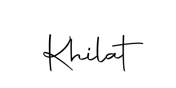 Make a beautiful signature design for name Khilat. With this signature (Autography-DOLnW) style, you can create a handwritten signature for free. Khilat signature style 10 images and pictures png