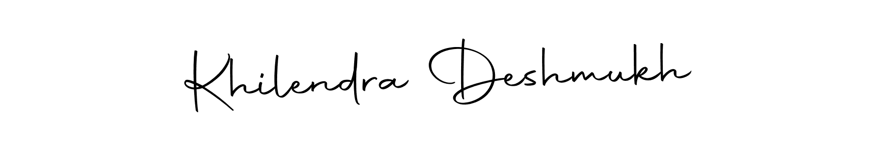 Use a signature maker to create a handwritten signature online. With this signature software, you can design (Autography-DOLnW) your own signature for name Khilendra Deshmukh. Khilendra Deshmukh signature style 10 images and pictures png