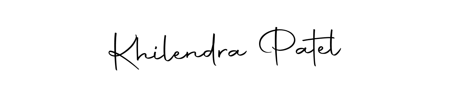 Design your own signature with our free online signature maker. With this signature software, you can create a handwritten (Autography-DOLnW) signature for name Khilendra Patel. Khilendra Patel signature style 10 images and pictures png