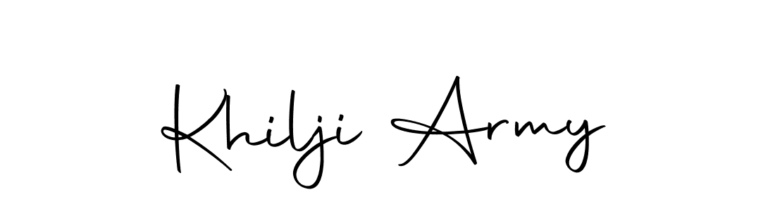 How to make Khilji Army signature? Autography-DOLnW is a professional autograph style. Create handwritten signature for Khilji Army name. Khilji Army signature style 10 images and pictures png
