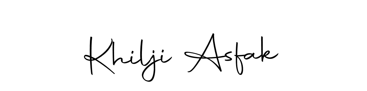 How to make Khilji Asfak name signature. Use Autography-DOLnW style for creating short signs online. This is the latest handwritten sign. Khilji Asfak signature style 10 images and pictures png
